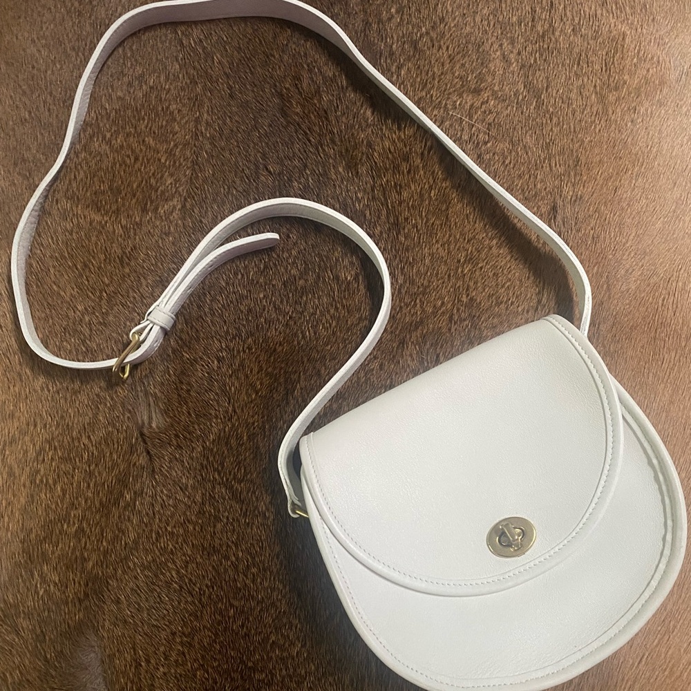 Coach White Crossbody Bag with Adjustable Strap